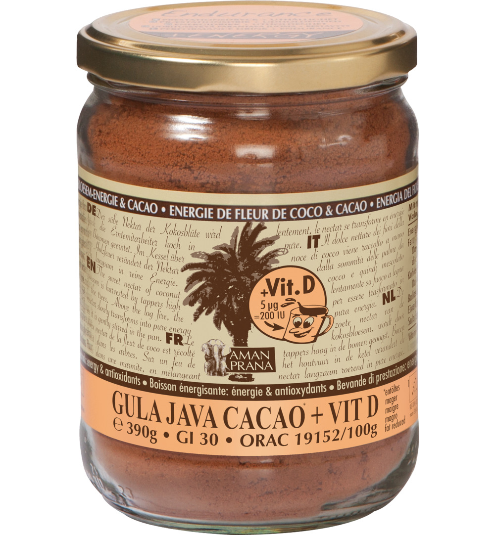 Amanprana Gula Java Cacao + Vitamine D Bio (390 gr)