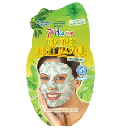 Montagne Jeunesse 7th Heaven gezichtsmasker tea tree sheet (16 gr)