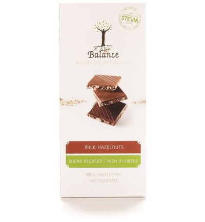 Balance Choco stevia tablet melk hazelnoot (85 gr)