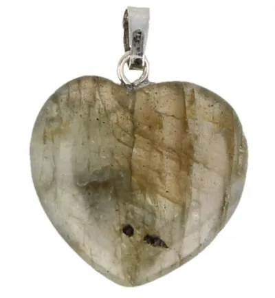 Ruben Robijn Edelsteen harthanger 20mm labradoriet (1 stuk)