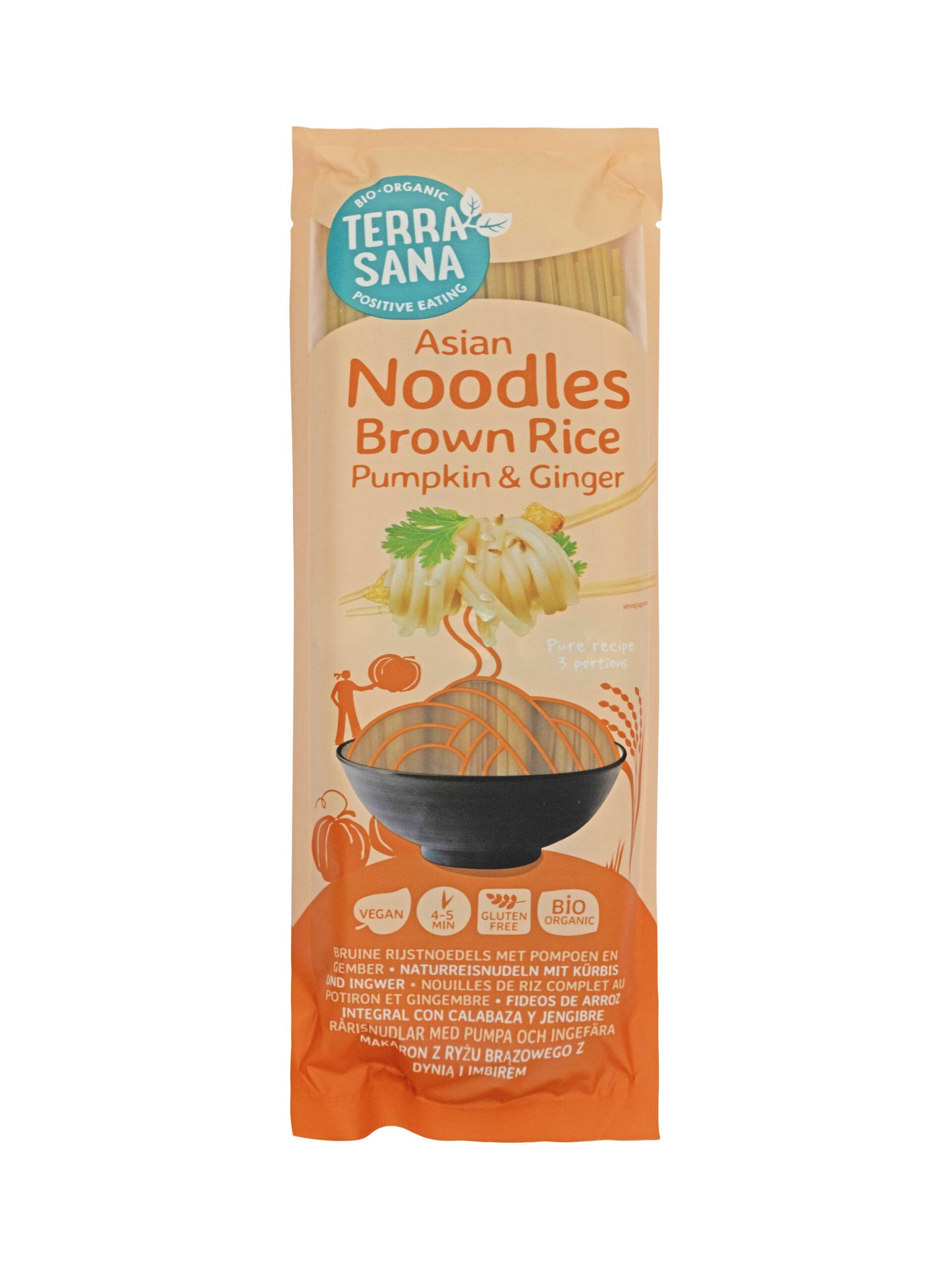Terrasana Bruine Rijstnoedels Pompoen En Gember Bio (250 gr)