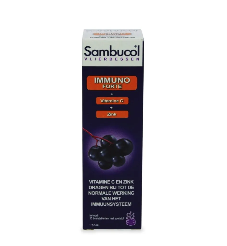 Sambucol Immuno forte suikervrij (15 bruistabletten)