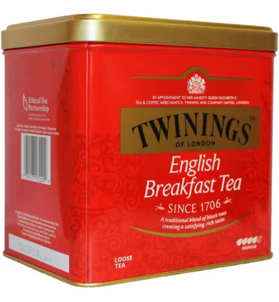Twinings English breakfast blik (500 gr)