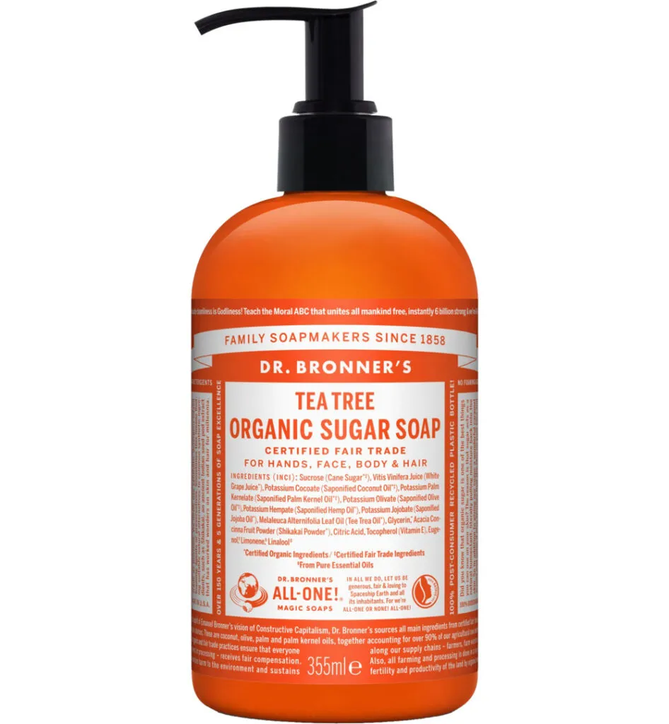 Dr. Bronner's Shikakai zeep tea tree (355 ml)