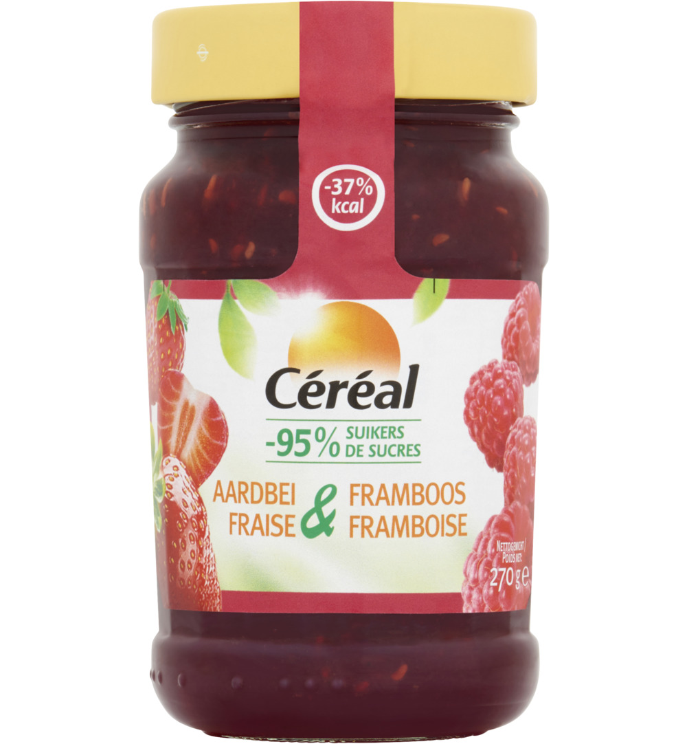 Céréal Fruit aardbei framboos suikervrij (270 gr)