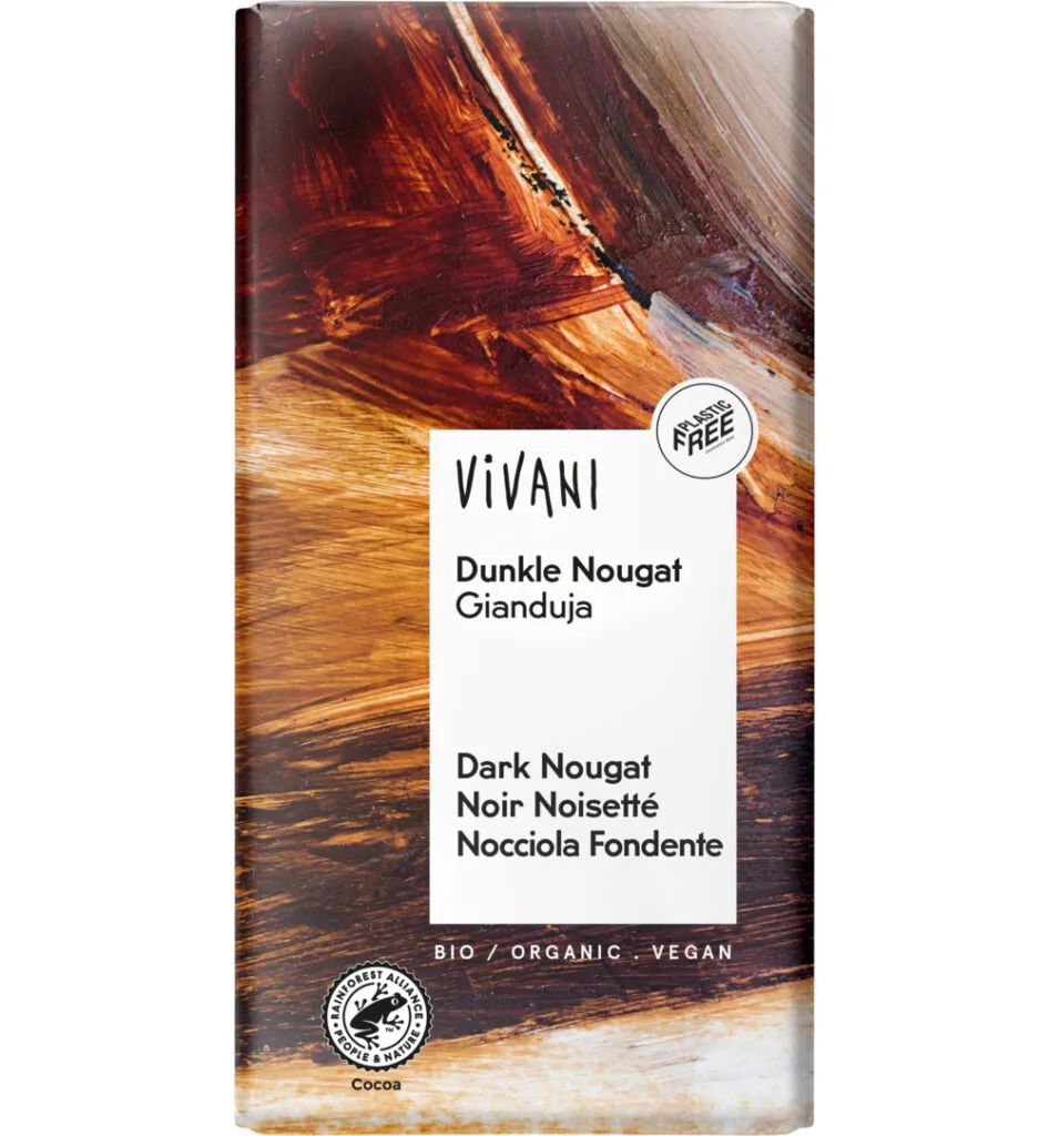 Vivani Chocolade Puur Praline Nougat Bio (100 gr)