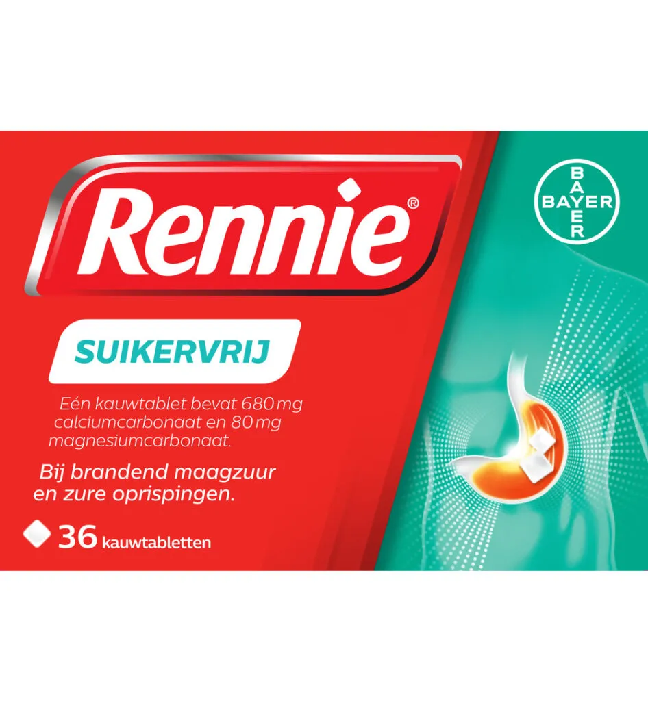 Rennie Suikervrij (36 tabletten)