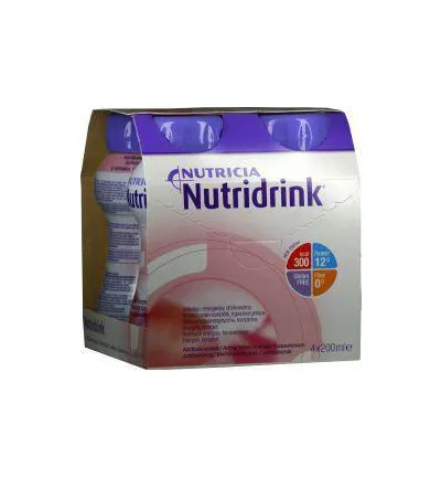 Nutridrink Aardbei 200gram (4 stuks)