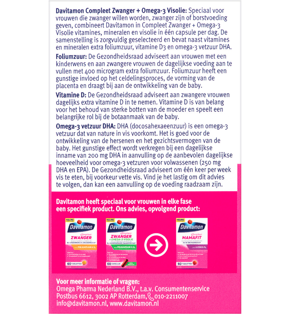 Davitamon Compleet Zwanger Plus Visolie (60 capsules) - image 2