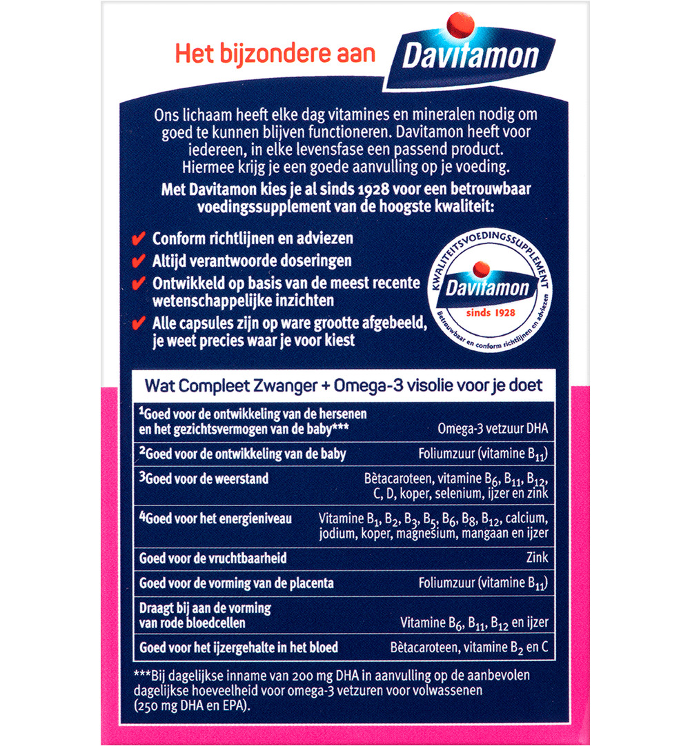 Davitamon Compleet Zwanger Plus Visolie (60 capsules) - image 3