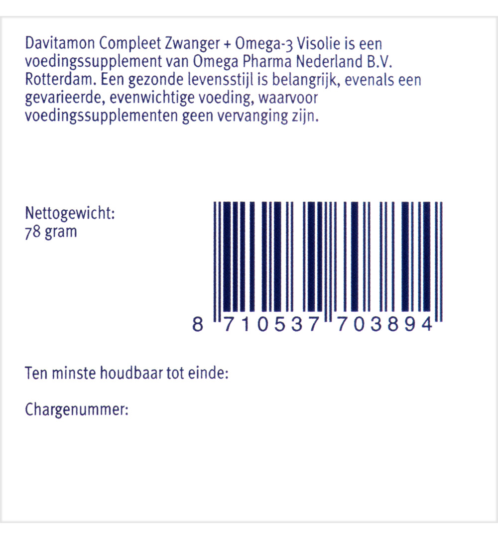 Davitamon Compleet Zwanger Plus Visolie (60 capsules) - image 4