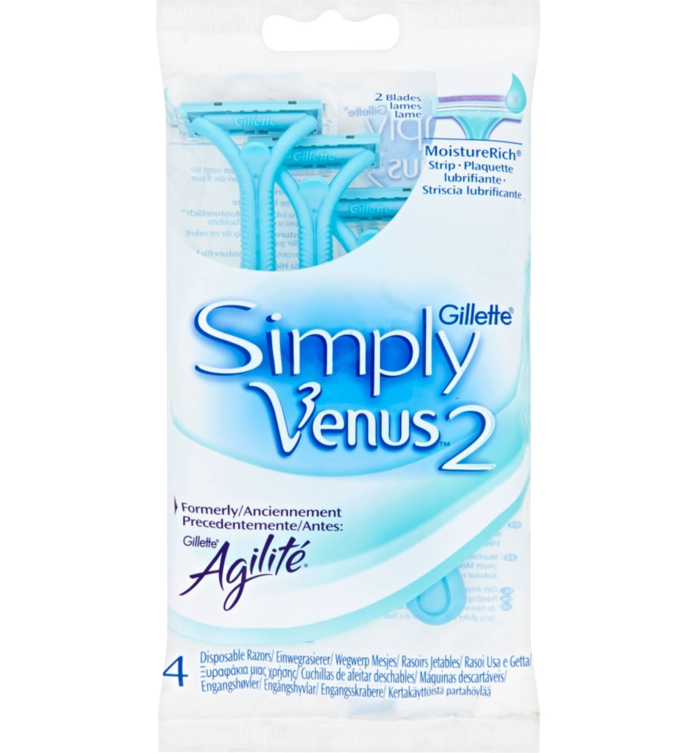 Gillette Simply venus 2 mesjes (4 stuks)