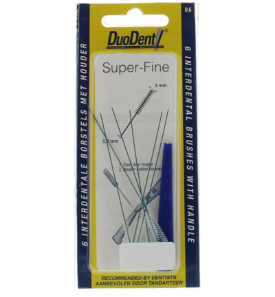 Duodent Interdentaal borstel super fine 0.6 (6 stuks)