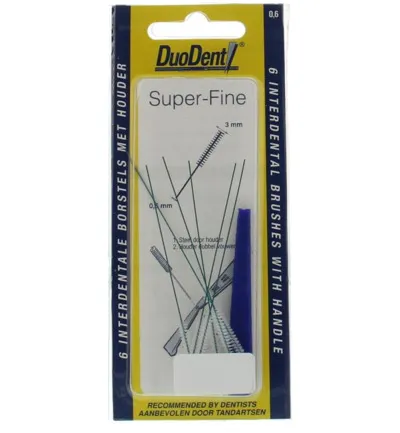Duodent Interdentaal borstel super fine 0.6 (6 stuks)