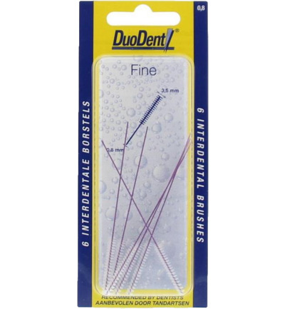 Duodent Interdentaal borstel fine 0.8 (6 stuks)