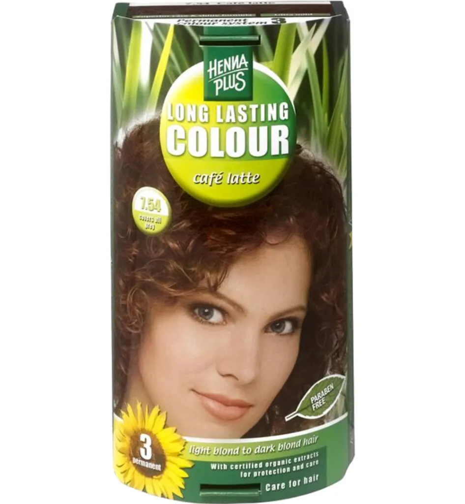 Hennaplus Long Lasting Colour 7.54 Cafe Latte (100 ml)
