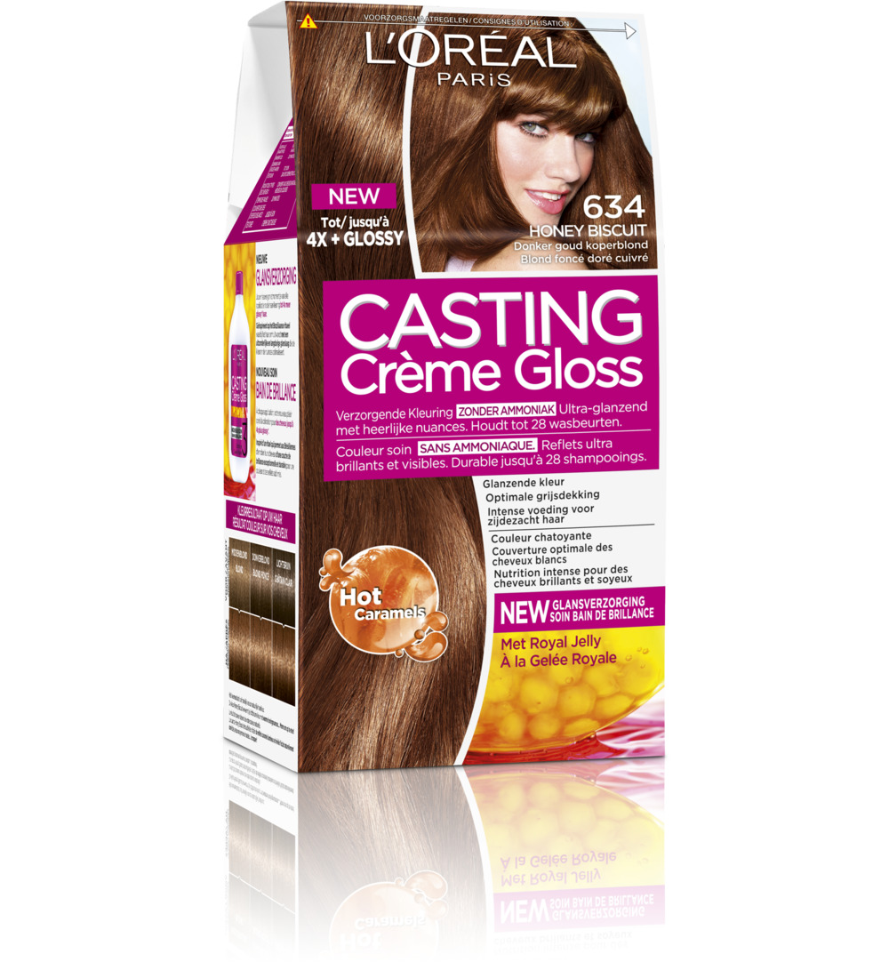 L'Oréal Casting Creme Gloss 634 Honey Biscuit (1 set)