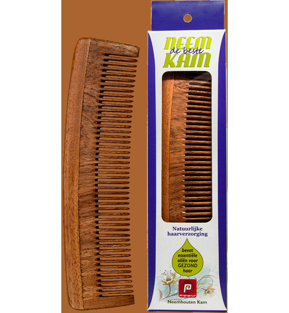 Holisan Neem houten kam recht fijn (1 stuk)