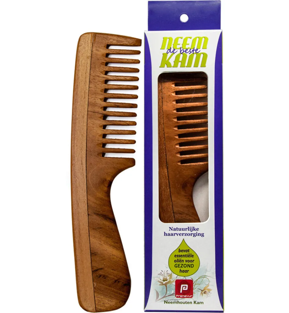 Holisan Neem houten kam handvatgrof (1 stuk)