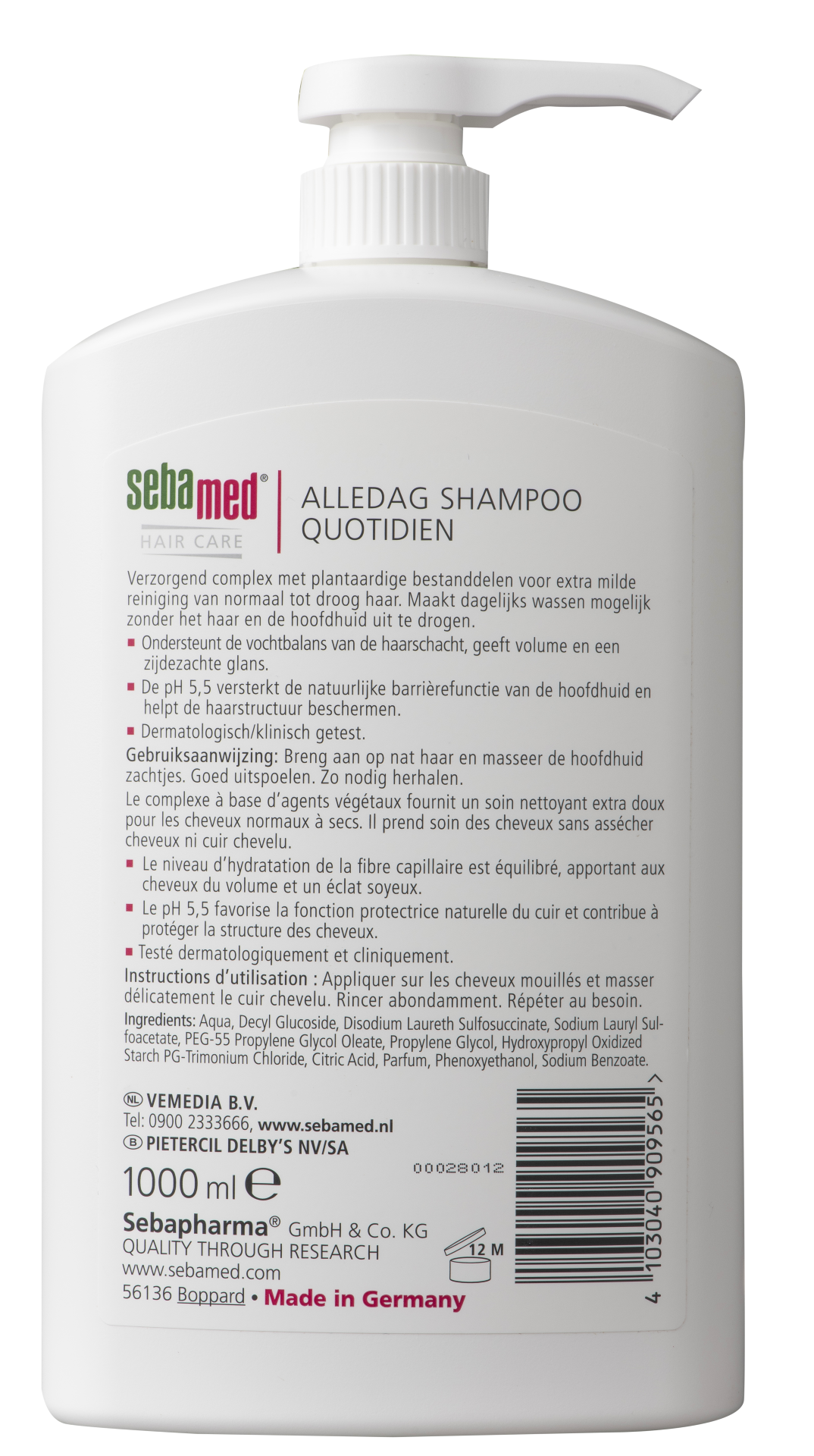 Sebamed Alledag Shampoo Pomp (1000 ml) - image 4