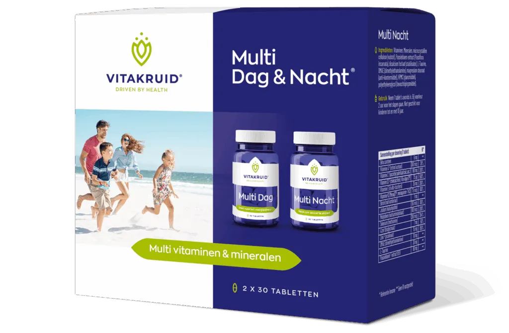 Vitakruid Multi Dag & Nacht Hd 100% Vegan (2 X 30 tabletten)
