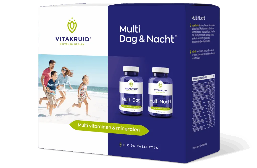 Vitakruid Multi Dag & Nacht Hd 100% Vegan (2 X 90 tabletten)