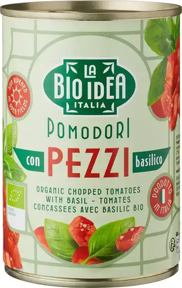 La Bio Idea Tomatenstukjes Basilicum Bio (400 gr)