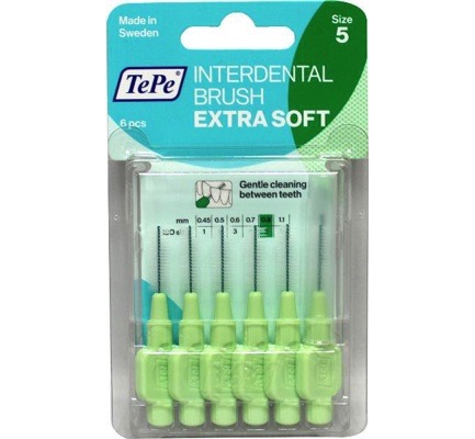 TePe Interdentale rager extra soft lichtgroen maat 5 (6 stuks)