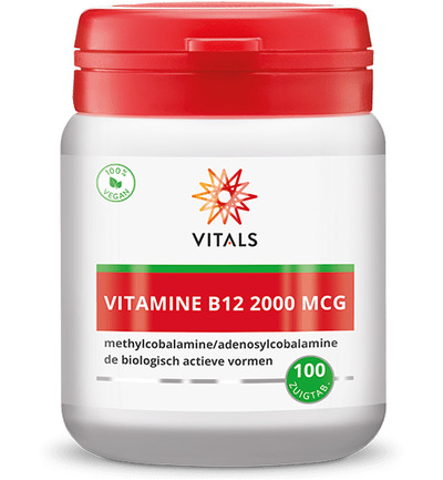 Vitals Vitamine B12 2000 Mcg (100 zuigtabletten)