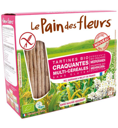 Le Pain Des Fleurs Meergranen Crackers Bio (150 gr)