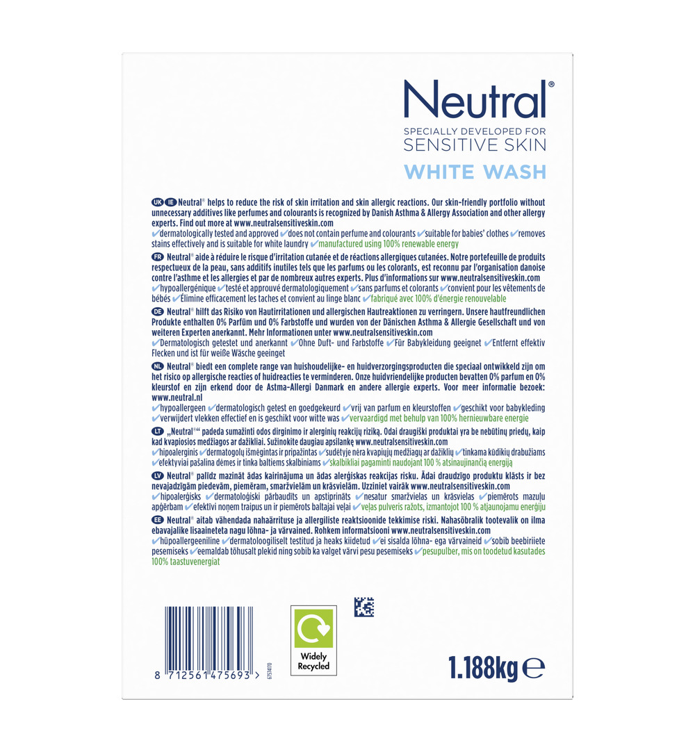 Neutral Waspoeder wit (1188 gr)