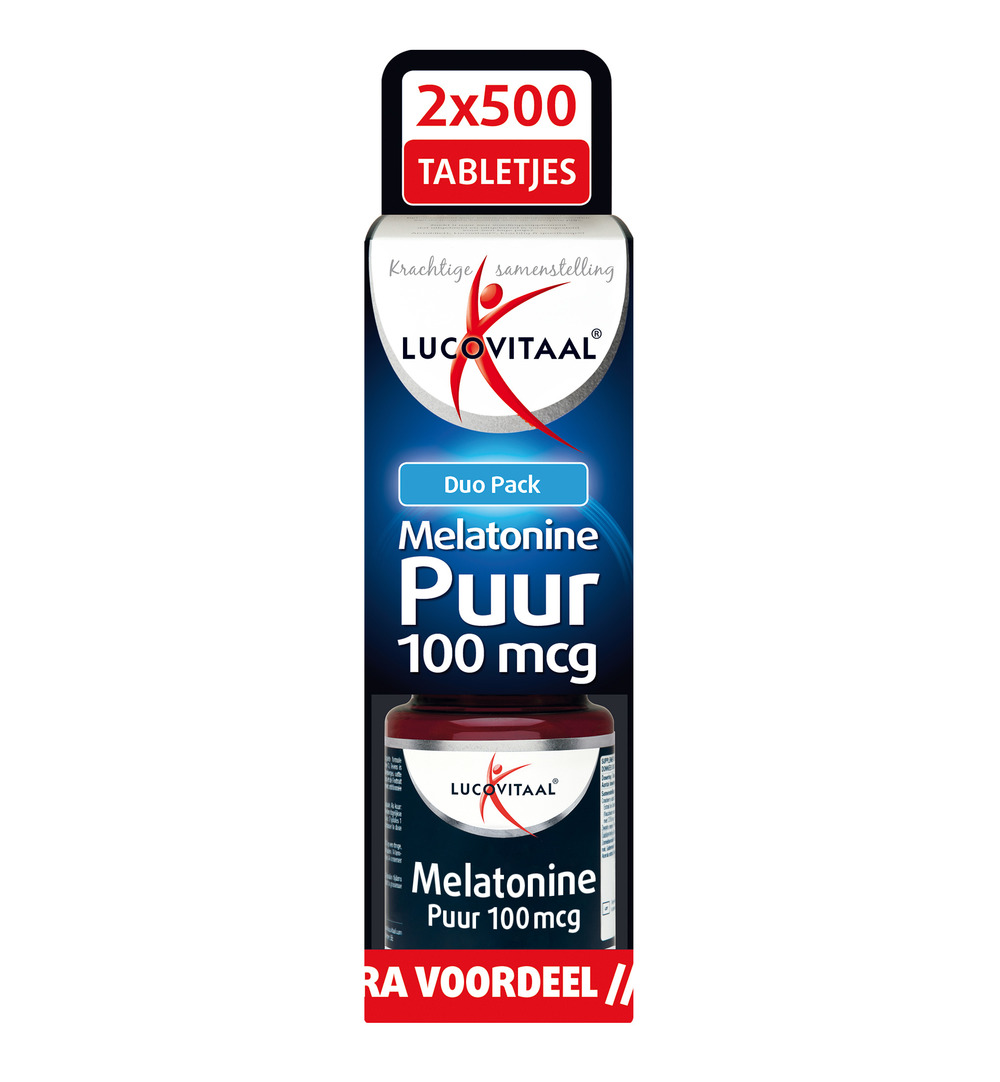 Lucovitaal Melatonine Puur 100mcg Duopack (2x500 tabletten)