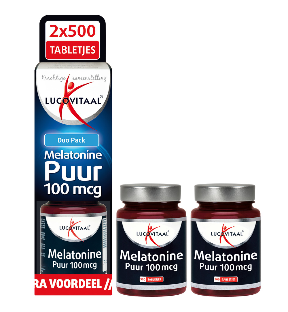 Lucovitaal Melatonine Puur 100mcg Duopack (2x500 tabletten) - image 2