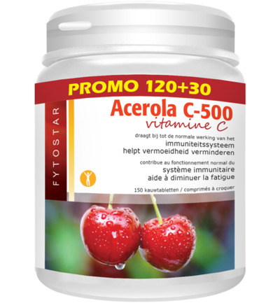 Fytostar Acerola vitamine C 500 kauw (150 tabletten)
