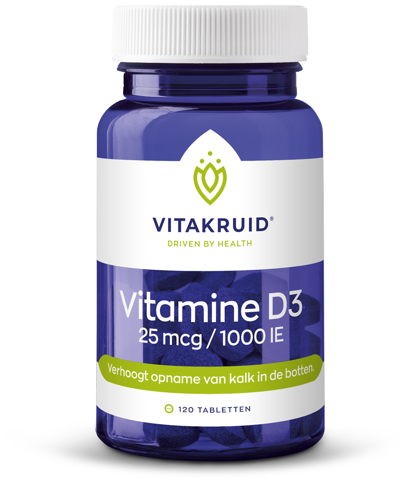 Vitakruid Vitamine D3 25 Mcg / 1000 IE (120 tabletten)
