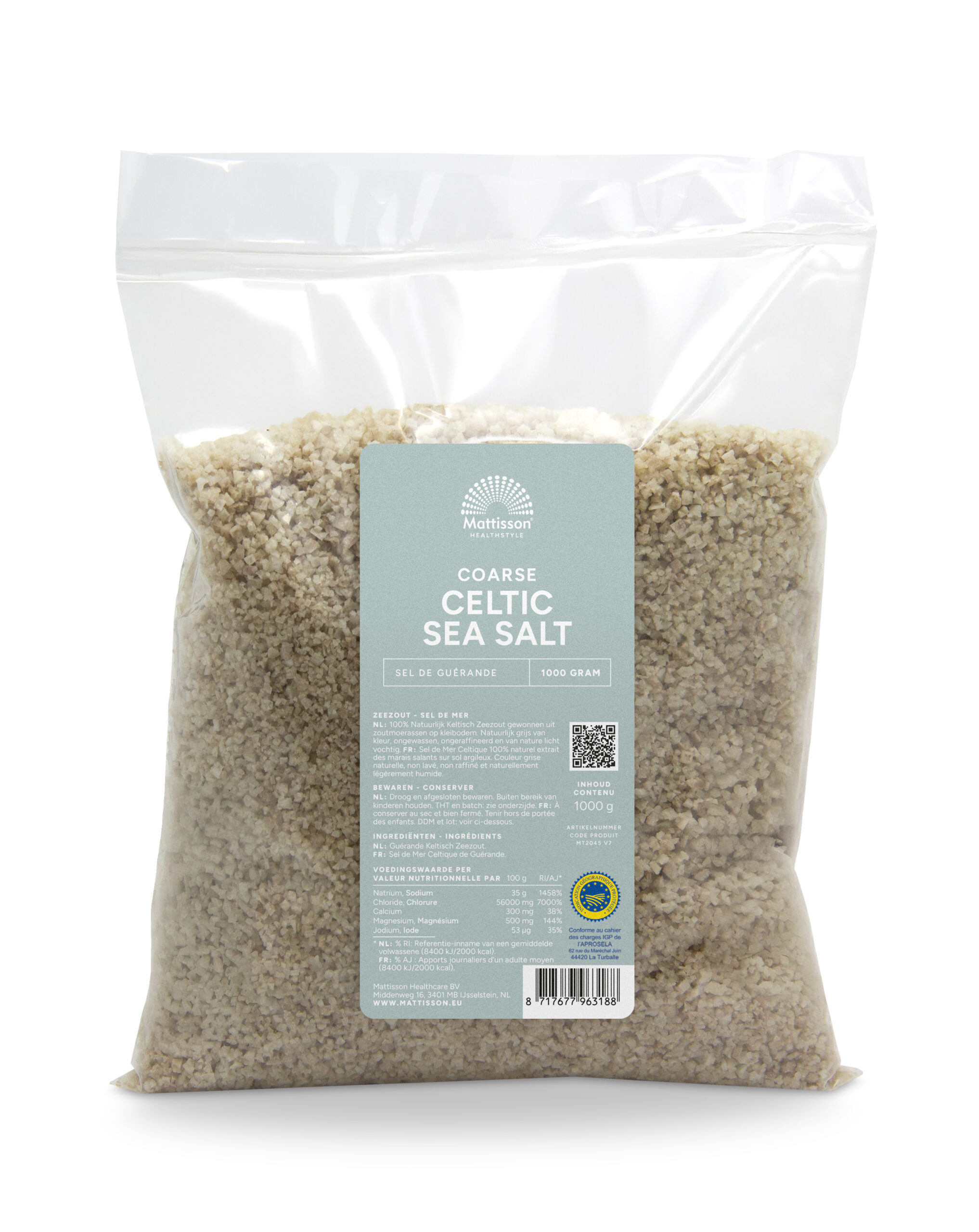 Mattisson Keltisch Zeezout Celtic Sea Saltgrof (1000 gr)