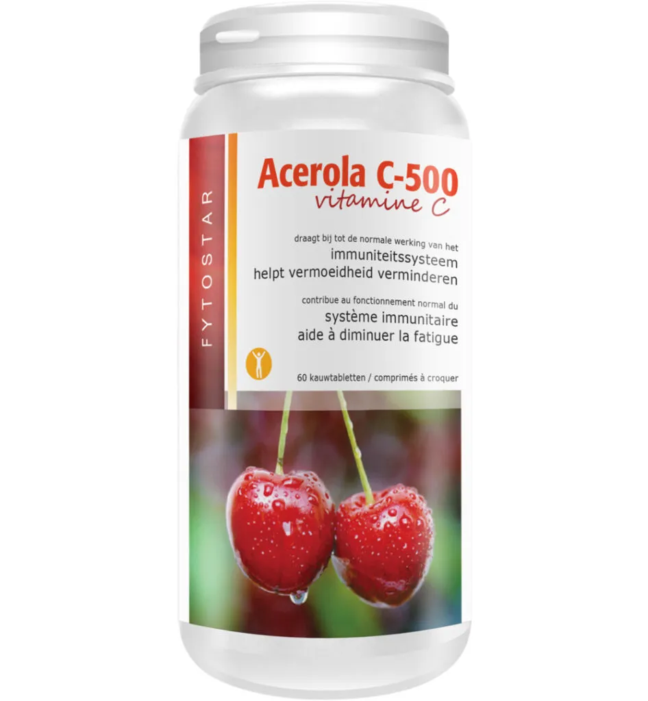 Fytostar Acerola vitamine C500 kauwtablet (60 tabletten)