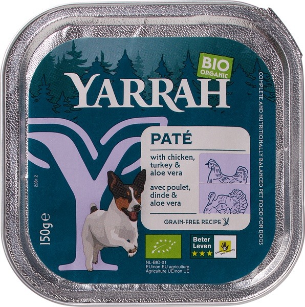Yarrah Hondenvoer Pate Met Kip En Kal (150 gr)