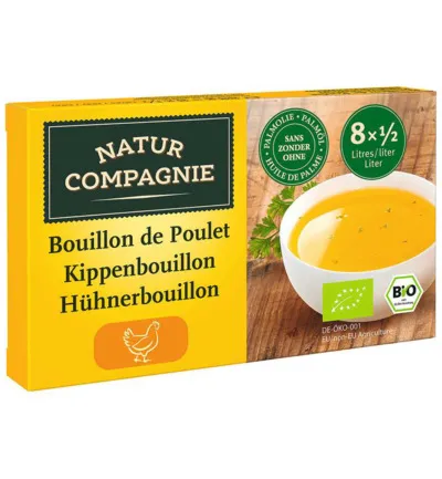 Natur Compagnie Kippenbouillon 8 Blokjes Bio (88 gr)
