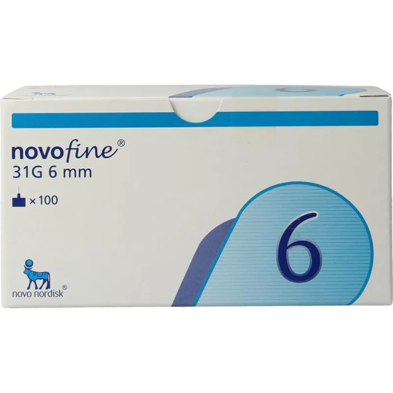Novo Nordisk Novofine naalden 0.25 x 6 mm 3 1gram (100 stuks)