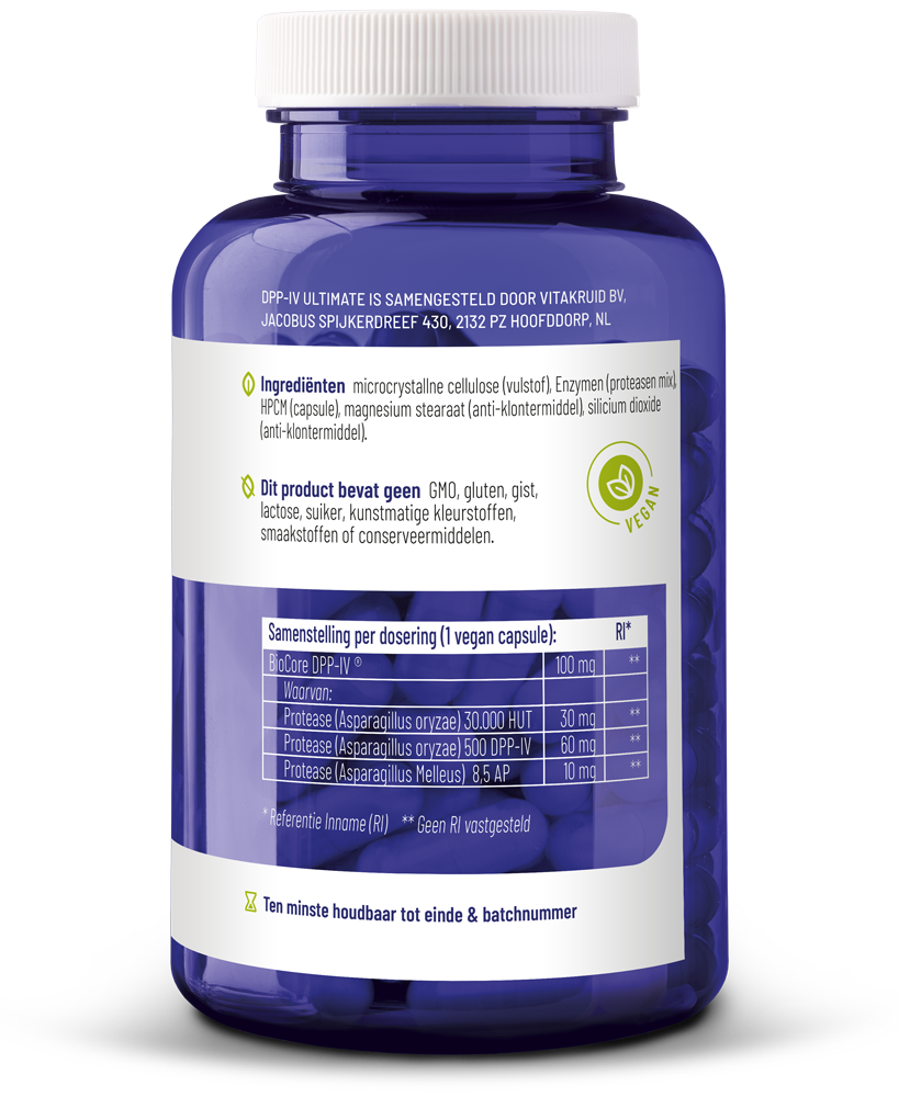 Vitakruid Dpp-Iv Ultimate Biocore® Optimum Complete Enzymen (180 vega capsules) - image 2