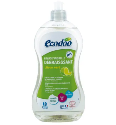Ecodoo Afwasmiddel vloeibaar ontvettend limoen bio (500 ml)