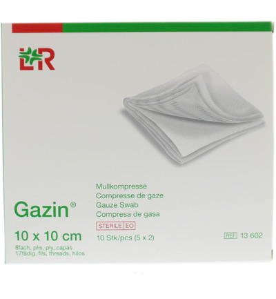 Gazin Gaaskompres 10 x 10 steriel (5 x 2 stuks)