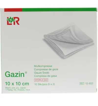 Gazin Gaaskompres 10 x 10 steriel (5 x 2 stuks)