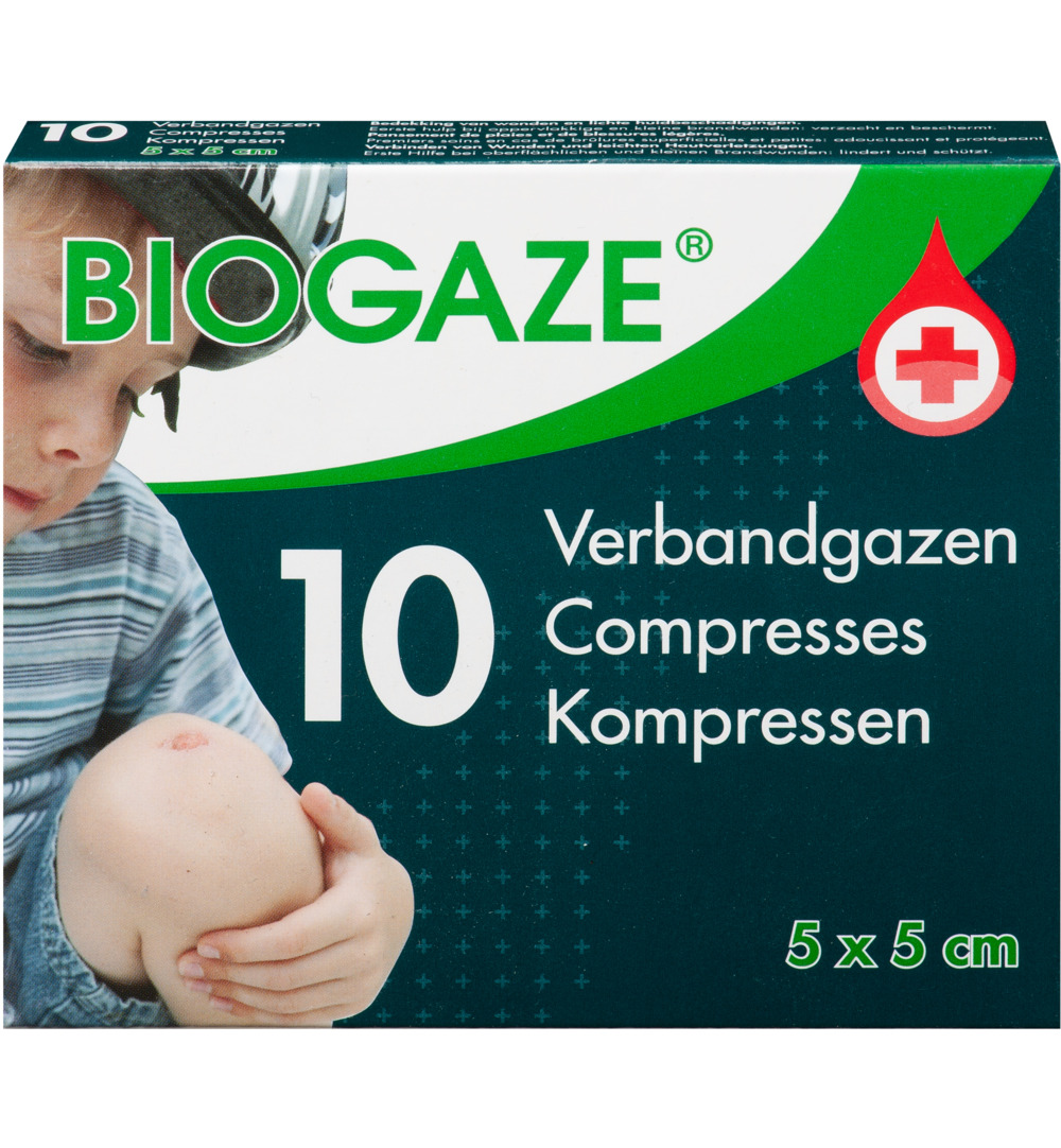 Biogaze 5 x 5 cm (10 stuks)