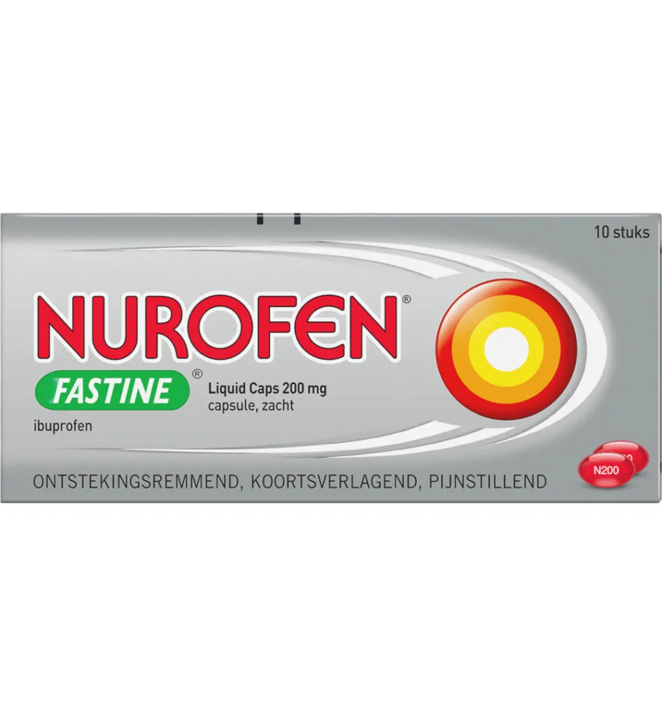 Nurofen Fastine liquid caps 200 mg (10 stuks)