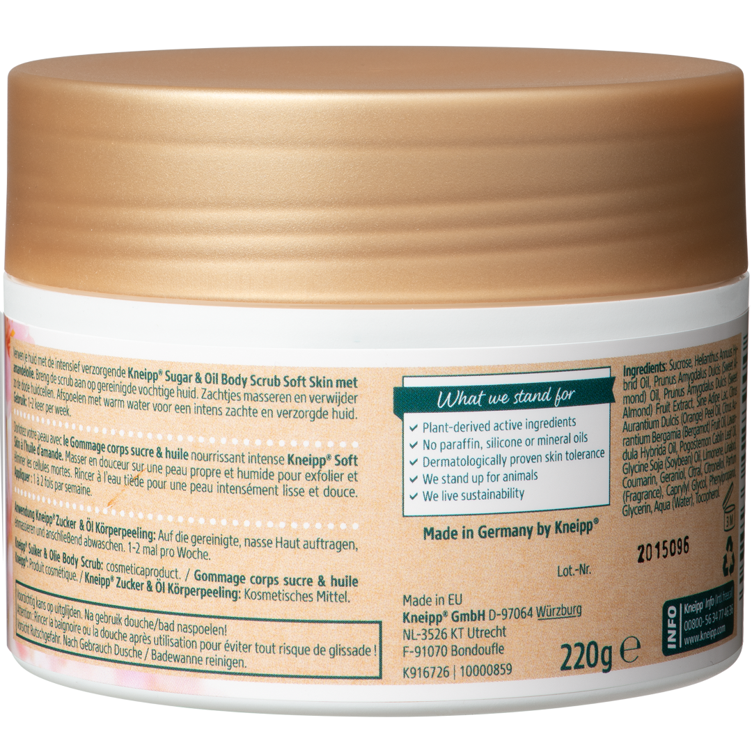 Kneipp Body scrub sugar & oil soft skin (220 gr)