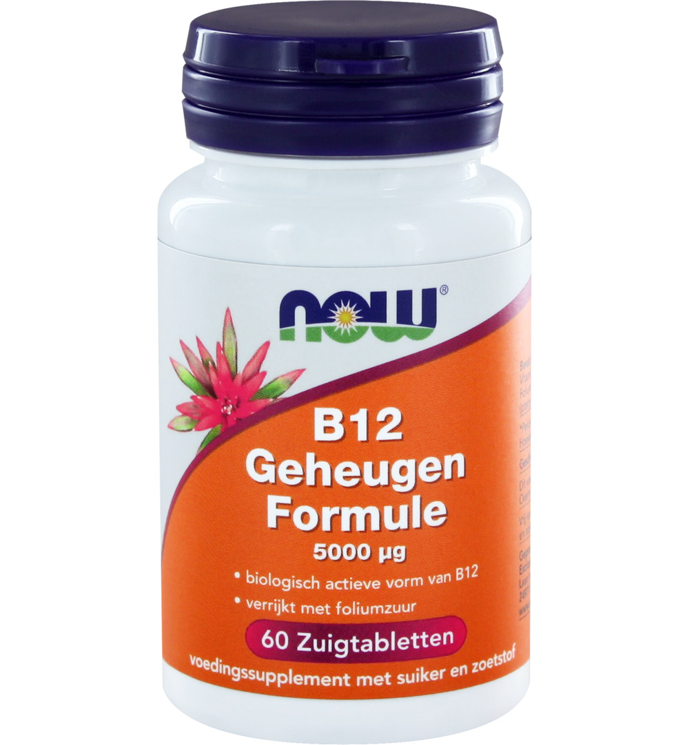 Now Vitamine B12 geheugenformule 5000 mcg (60 zuigtabletten)