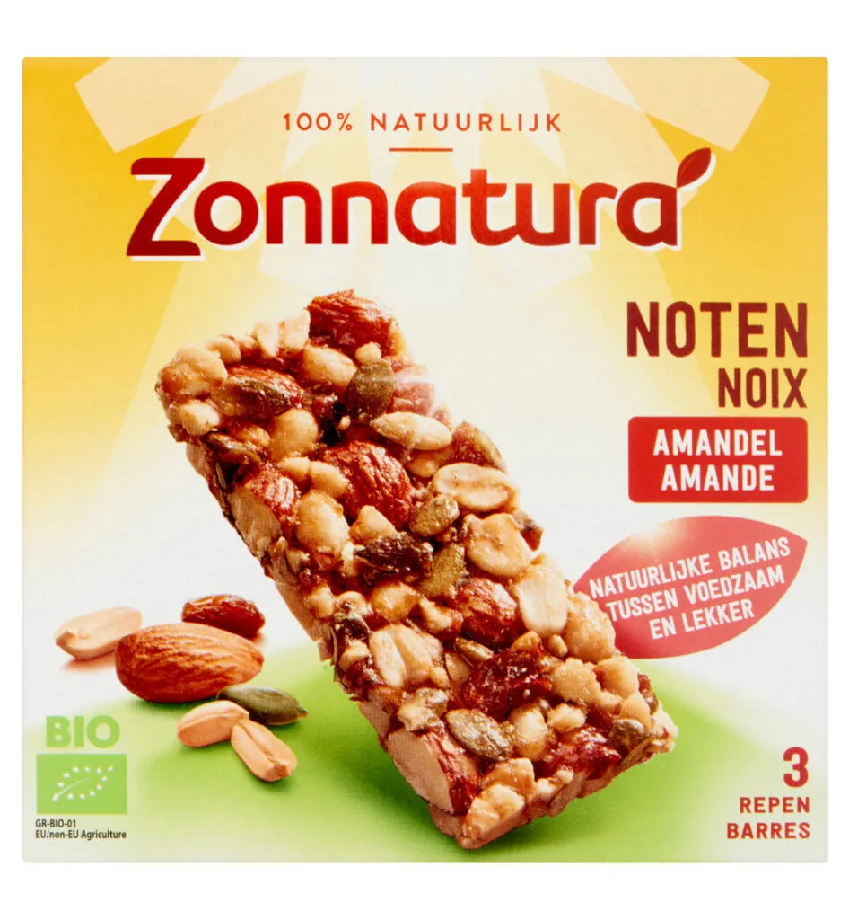 Zonnatura Muesli Notenmix Reep Amandel Bio (3 X 25 gr)