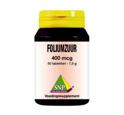Snp Foliumzuur 400 mcg (50 tabletten)